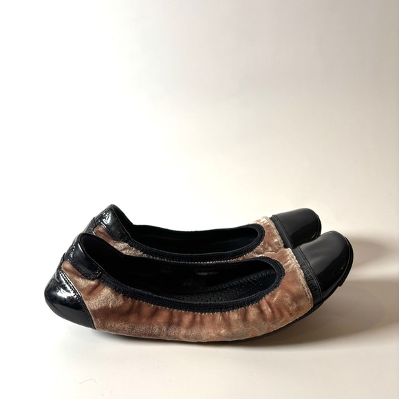 Prada Vintage Velvet & Patent Flats | Made in Italy Designer Shoes size 5 - Picture 7 of 11